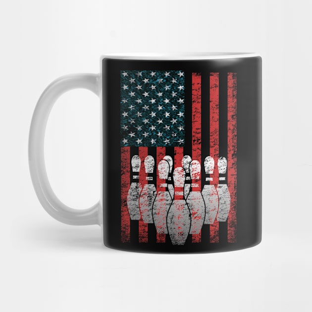 Bowling American Flag Patriotic Bowler by TeeCreations